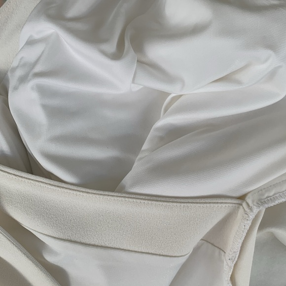 Lauren Ralph Lauren Cream Faux Wrap Draped Sleeveless Top Blouse - Picture 6 of 8